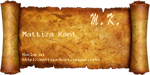 Mattiza Kont névjegykártya